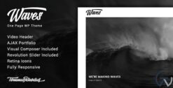 Waves Fullscreen Video OnePage WordPress Theme 1.0.4