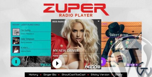 Zuper Radio Player previewWP