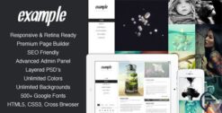 Example-Responsive And Retina Portfolio WP Theme 1.2