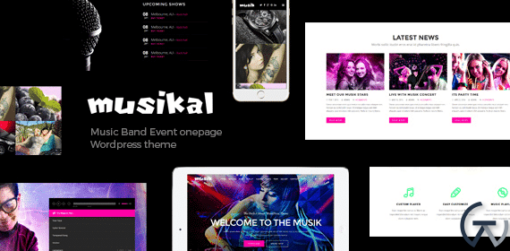 Musikal OnePage Music WordPress Theme