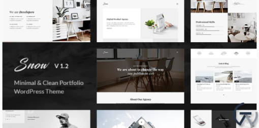 Snow Minimal Clean WordPress Portfolio Theme 1