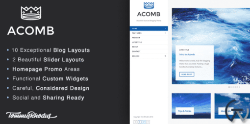 Acomb Responsive Blogging WordPress Theme