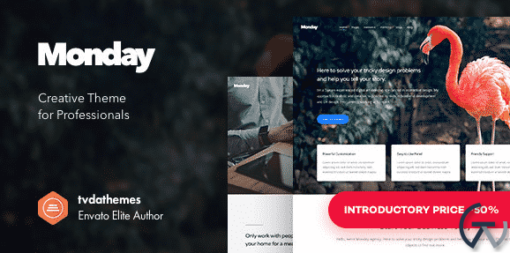 Monday Creative Multi Purpose WordPress Theme