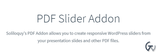 Soliloquy PDF Slider Addon