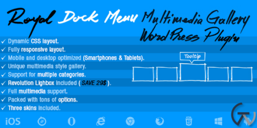 Royal Dock Menu Multimedia Slider Wordpress Plugin