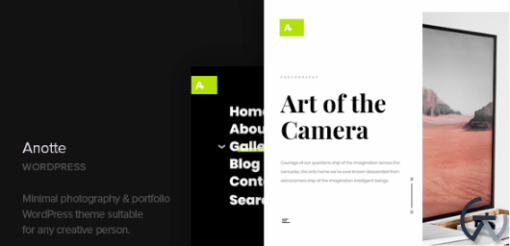 Anotte Horizontal Photography WordPress Theme