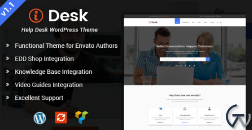 iDesk HelpDesk WordPress Theme