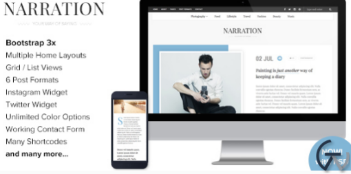 Narration Responsive WordPress Blog Theme