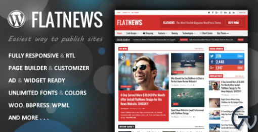 FlatNews %E2%80%93 Responsive Magazine WordPress Theme