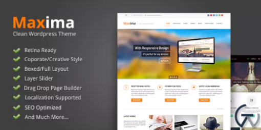 Maxima Retina Ready WordPress Theme