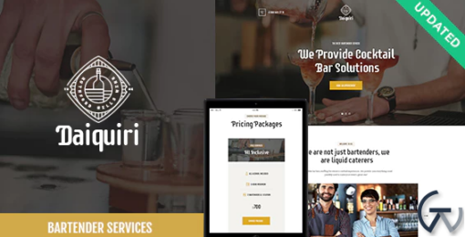 Daiquiri Bartender Services Catering WordPress Theme 1