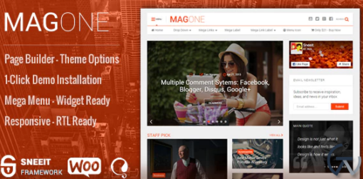 MagOne Responsive Magazine News WordPress Theme