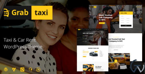 Grab Taxi Online Cab Service WordPress Theme