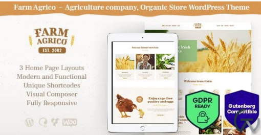 Farm Agrico Agricultural Business WordPress Theme