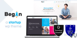 Begin | Business, Startup WordPress Theme 2.1