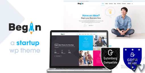 Begin Business Startup WordPress Theme