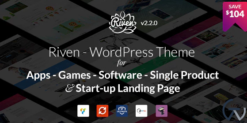 Riven - WordPress Theme for App, Game, Single Product Landing Page 2.3.6