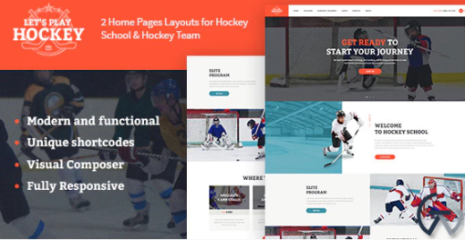 Lets Play Hockey School Sport WordPress Theme