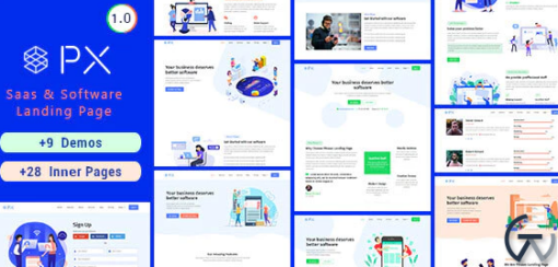 PXaas App Software Landing Page Theme