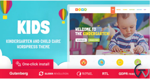 Kids Day Care Kindergarten WordPress Theme for Children