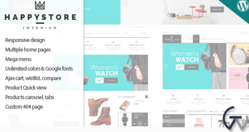 HappyStore Responsive WordPress WooCommerce Theme