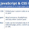 Custom JavaScript CSS in Pages