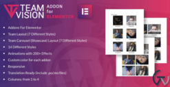 Teamvision for Elementor WordPress Plugin 1.0