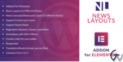 News Layouts for Elementor WordPress Plugin 1.0