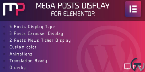 Mega Posts Display for Elementor Wordpress Plugin