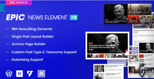 Epic News Elements Elementor WPBakery Add ons