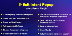 Exit Intent Popup WordPress Plugin