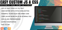 Easy Custom JS and CSS - Extra Custmization for WordPress 1.1.2