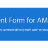 Comment Form for AMP