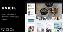 Unich - Infinite Scroll WordPress Blogging Food Recipes Theme 1.4
