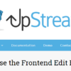 UpStream Frontend Edit Extension