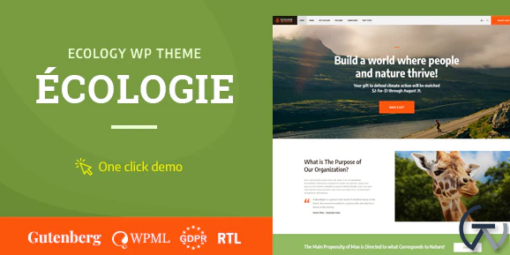 Ecologie Environmental Ecology WordPress Theme