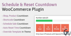 Schedule Reset Countdown Plugin WooCommerce WooCP