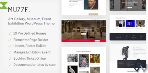 Muzze Museum Art Gallery Exhibition WP Themes