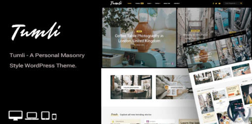 Tumli Personal Masonry WordPress Theme