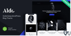 Aldo | Black and White Gutenberg Blog WordPress Theme 1.0.9
