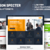 Pearson Specter WordPress Theme for Lawyer Attorney