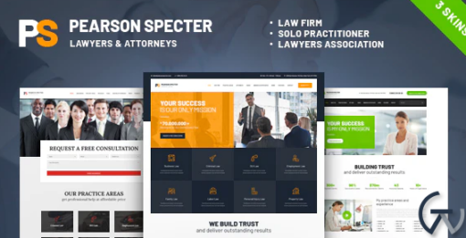 Pearson Specter WordPress Theme for Lawyer Attorney