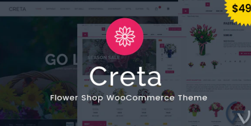 Creta Flower Shop WooCommerce WordPress Theme