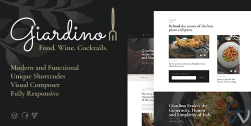 Giardino An Italian Restaurant Cafe WordPress Theme