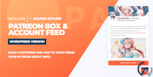 Patreon Box and About Feed WordPress Plugin