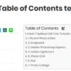 Easy Table of Contents for AMP