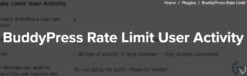 BuddyPress Rate Limit User Activity 1.0.5
