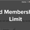 MediaPress Paid Memberships Pro Storage Limit