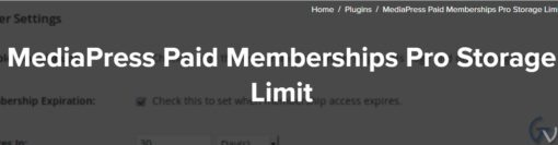 MediaPress Paid Memberships Pro Storage Limit
