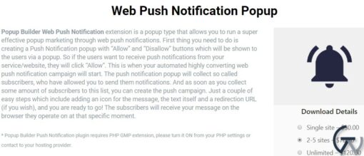 Popup Builder Push Notification